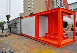 Estructura modular y contenerizada de la planta de asfalto serie BAP para fácil transporte