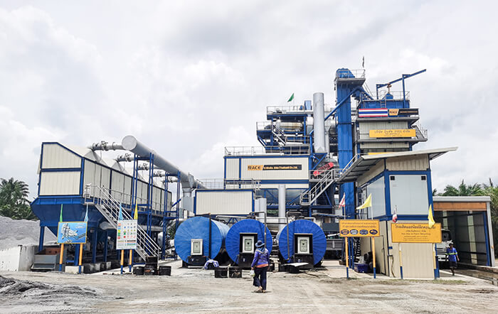 Instalación de la planta de asfalto ACE BAP120+RAP80 de 120 t/h en Tailandia