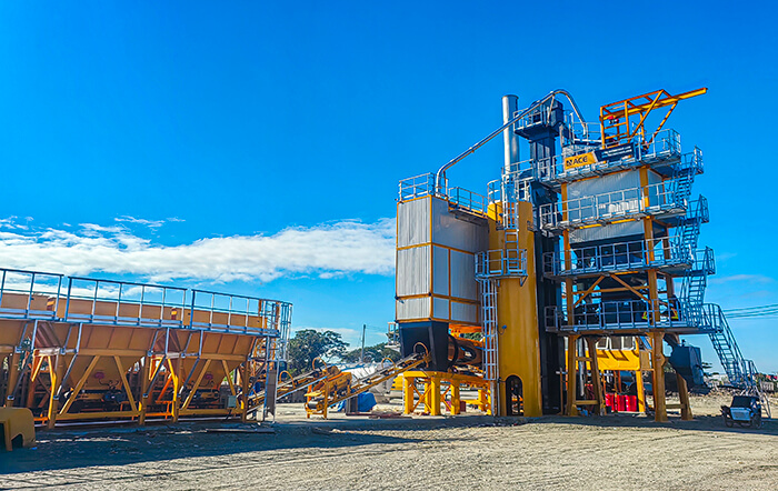 Planta de asfalto por lotes ACE BAP80 de 80 t/h en operación en Filipinas