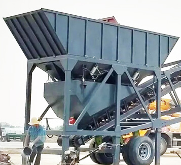 alimentador frío de la planta de hormigón móvil