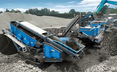 Línea de producción móvil de áridos con capacidad 150-350 t/h