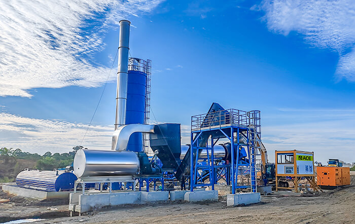 Planta de asfalto de mezcla continua en tambor ACE DAP120 de 120 t/h instalada en Malasia
