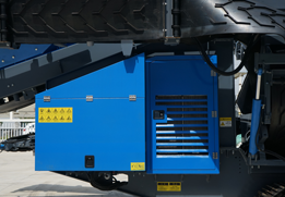 sistema de motor y refrigeración en planta de trituración eléctrica