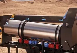 Tambor de secado en contracorriente para optimización térmica de áridos