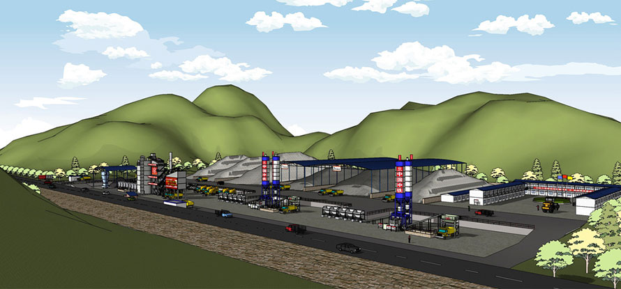 planta integrada de material de construcción