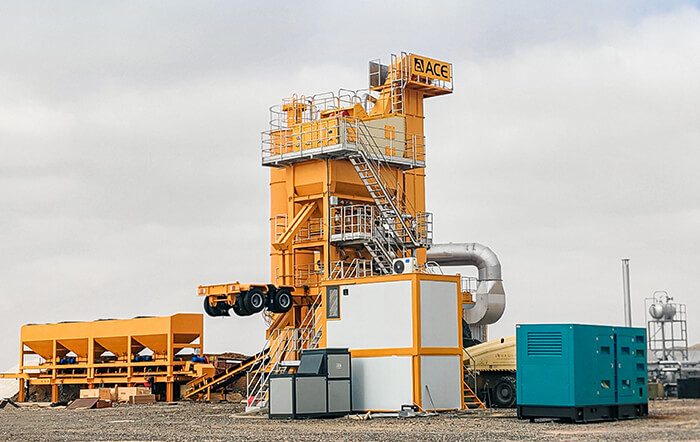 Planta de asfalto móvil ACE MAP120 de 120 t/h entregada en Libia